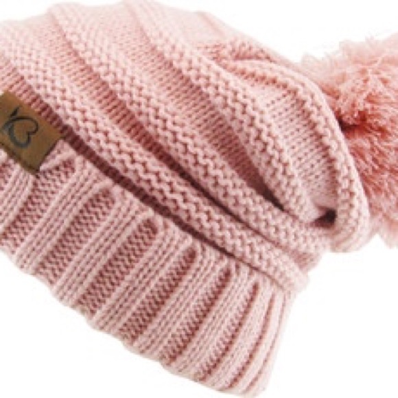 Chunk Pom Pom Cable Knit Ribbed Beanie - Picture 10 of 16